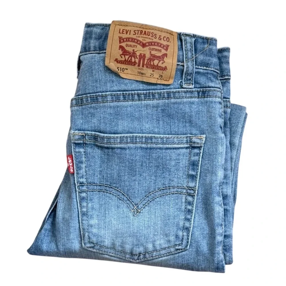 Levi's 510 Skinny Fit Jeans Size 10 Reg Blue Denim Casual EUC
